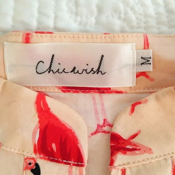 Chicwish Sleeveless Summer Fit & Flare Flamingo Printed Dress/ Size M - Picture 12 of 14